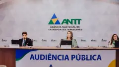 Representantes da ANTT durante audiência pública sobre transporte de produtos perigosos